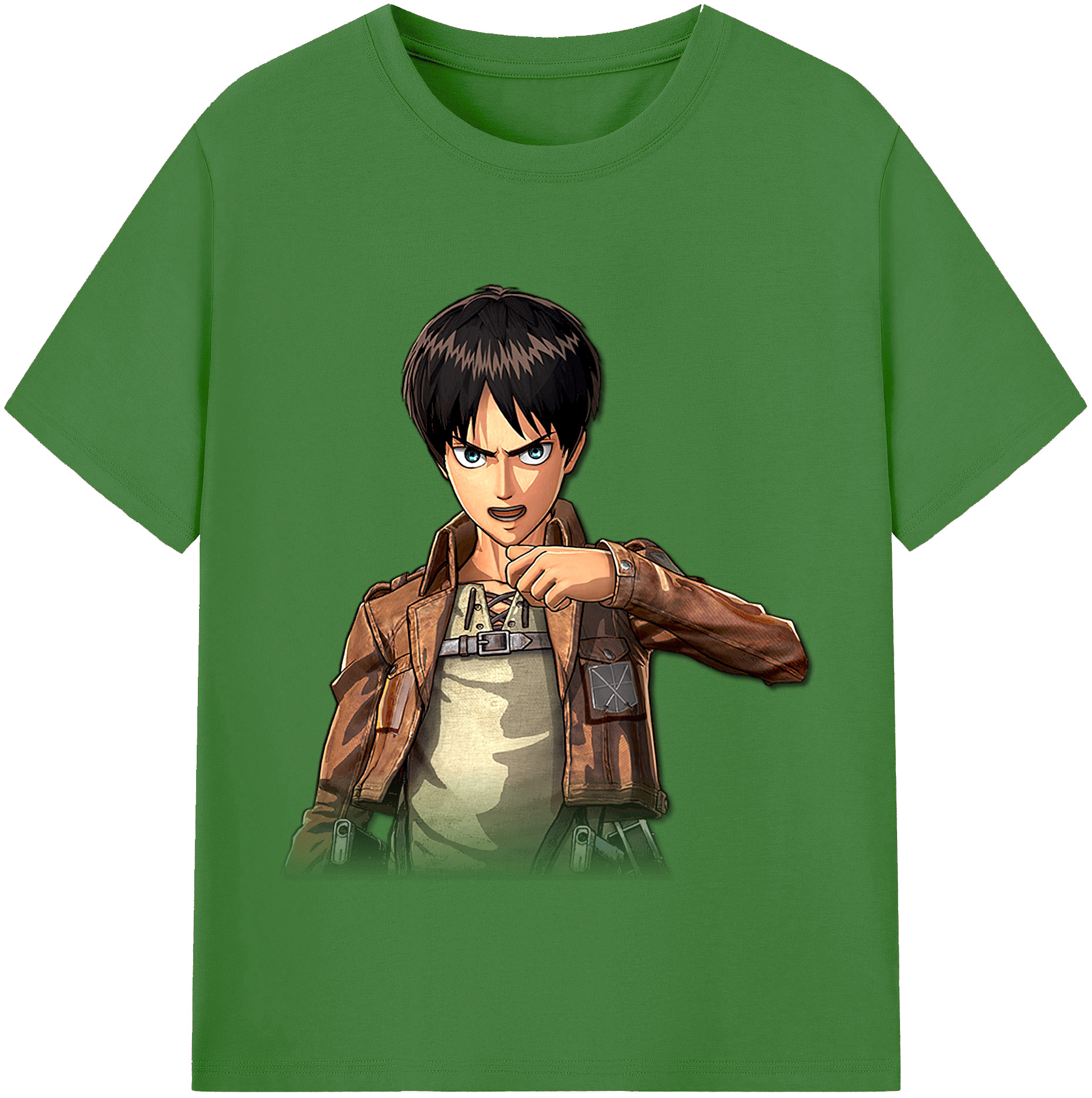 （画像用） 進撃の巨人 エレン･イェーガー Attack on Titan Eren Jäger レディースカジュアルプリントTシャツ（綿100％）